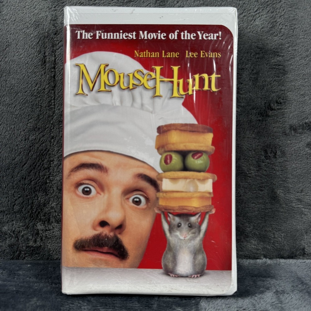 Mouse Hunt VHS 1998 Clamshell Dreamworks Nathan Lane Lee Evans Comedy New Sealed